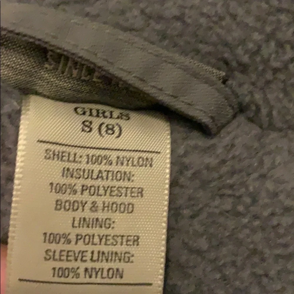 REI gray and pink winter jacket small size 8